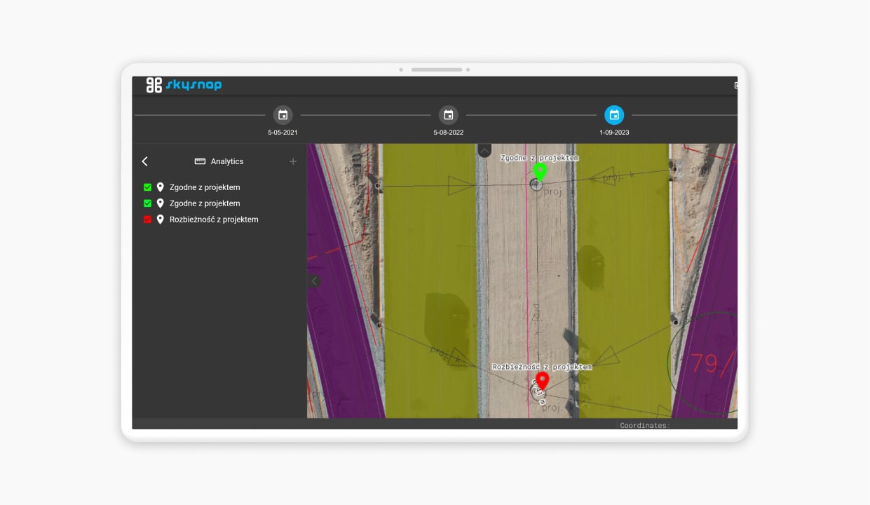 Precise measurement-surveillance with SkySnap