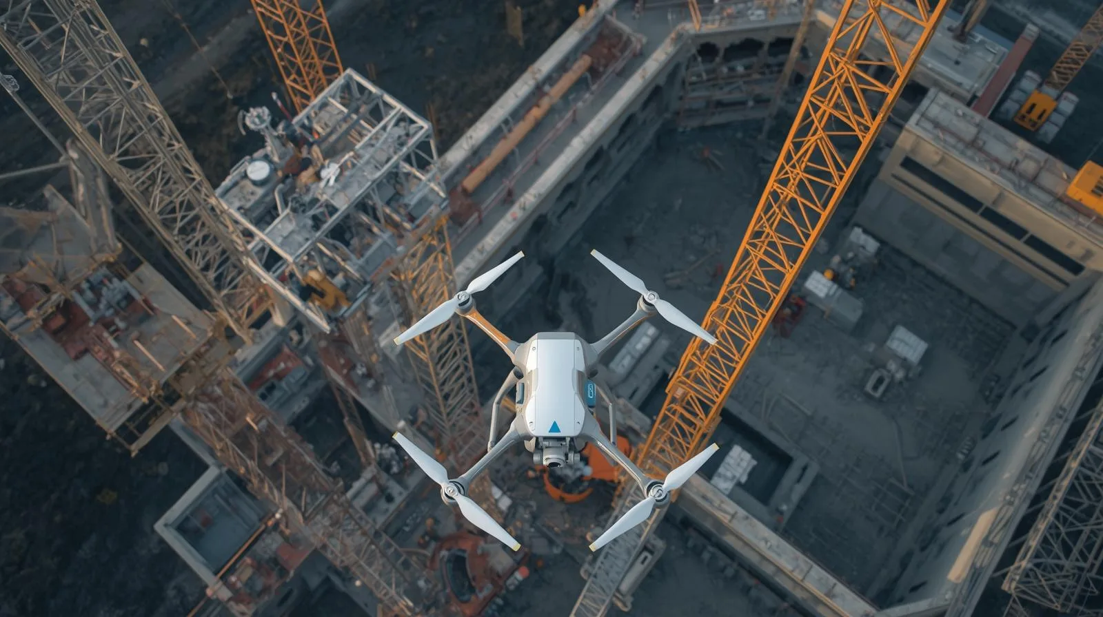 construction progress monitoring by drone real photo