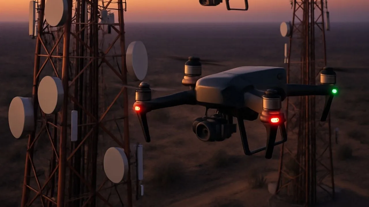 Drones in the telecommunications industry - inspection of towers, masts and installations