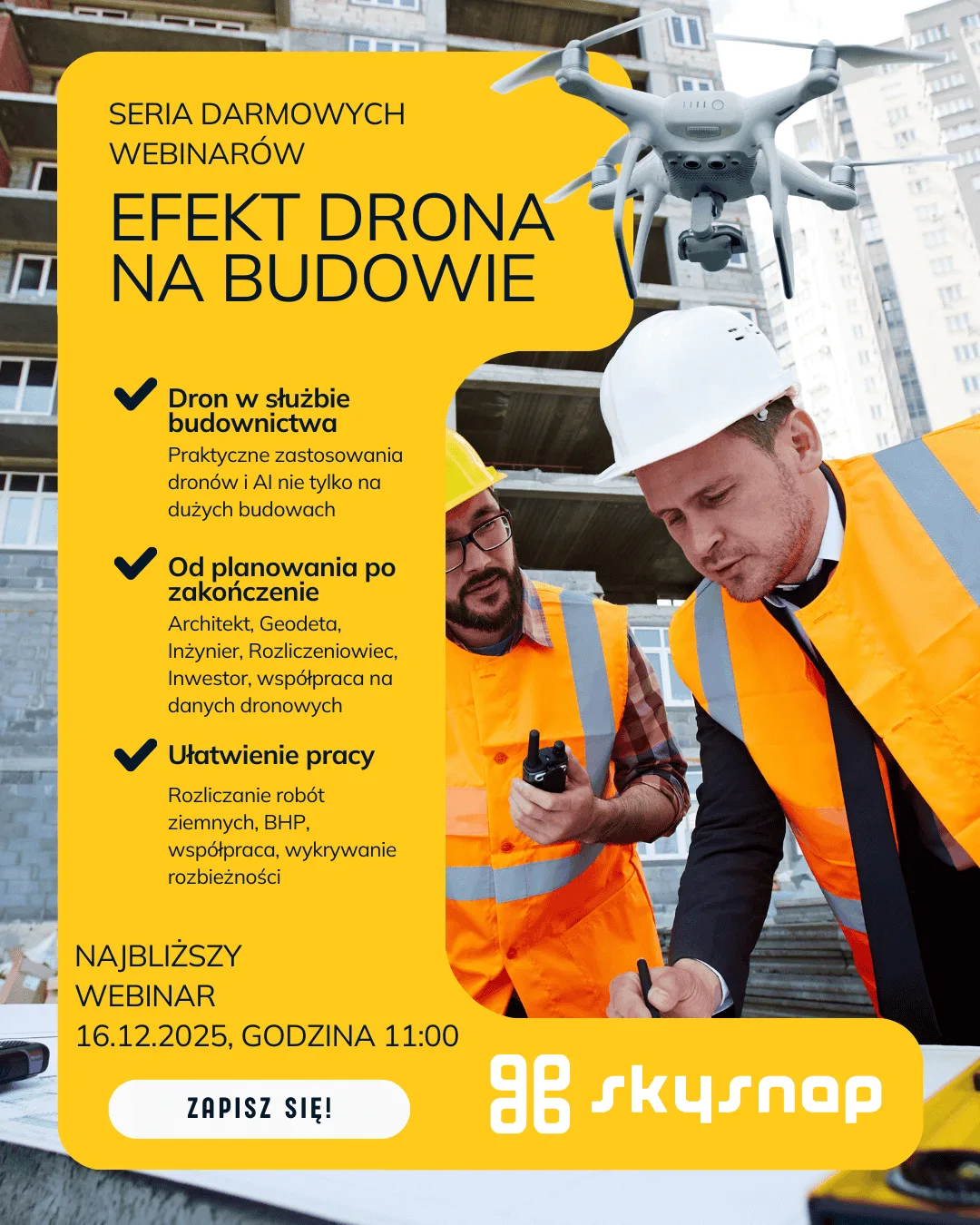 Drone effect on construction site