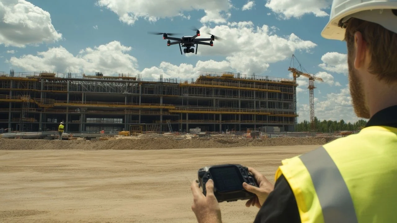 Monitoring work progress from a drone - how often to fly and what to report?